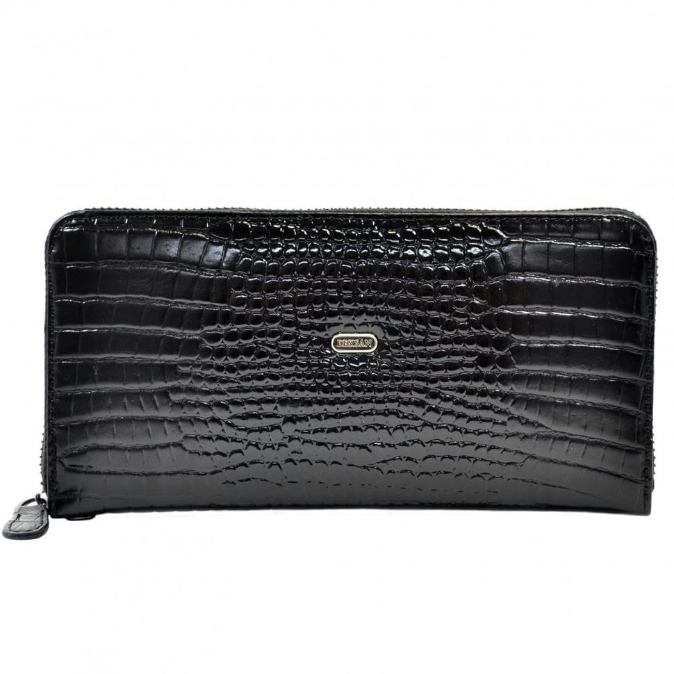 Гаманець жіночий шкіряний Desisan 09-633 чорний дрібний кроко