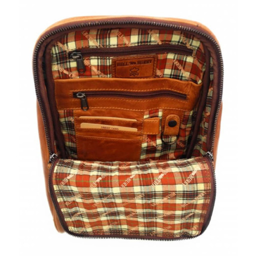 Оригінальний шкіряний рюкзак, колір рудий, HILL BURRY 2399