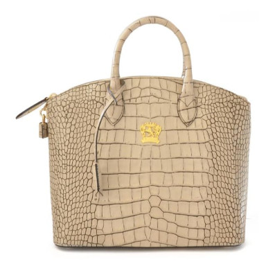 Pratesi KPA348 - Versilia Big King Woman Bag in cow leather King Panna