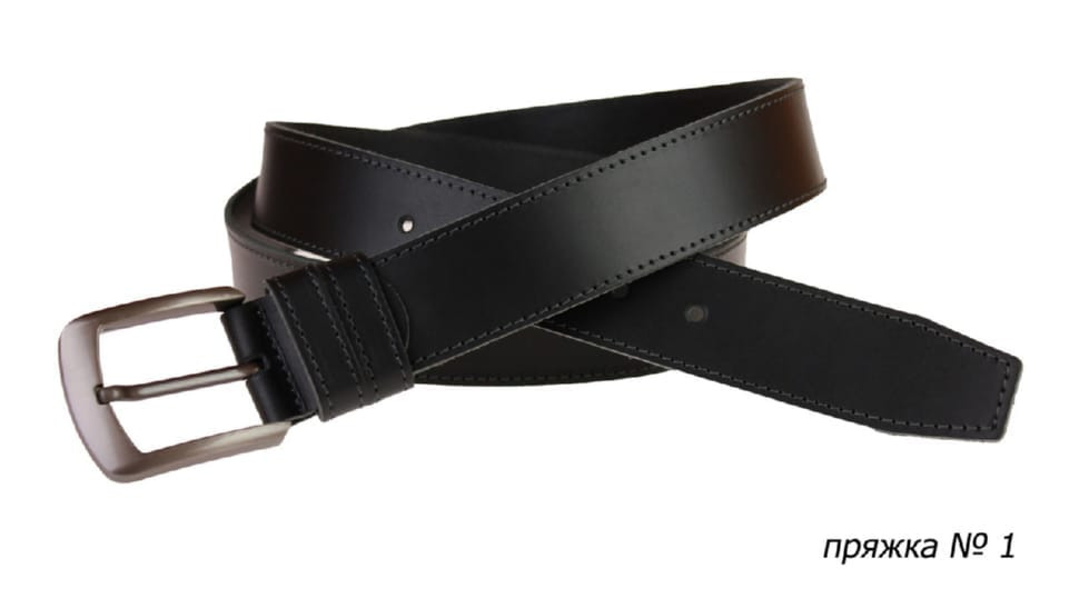 Ремінь шкіряний джинсовий одна строчка SULLIVAN RMK-41 (7.5) 115-150 см чорний