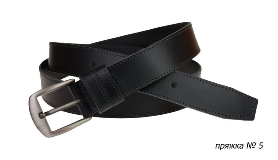 Ремінь шкіряний джинсовий одна строчка SULLIVAN RMK-41 (7.5) 115-150 см чорний