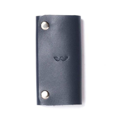 Leather key holder Key Keeper blue
