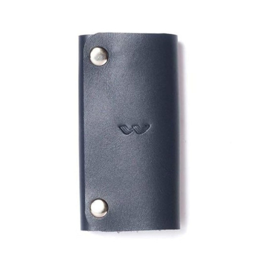 Leather key holder Key Keeper blue