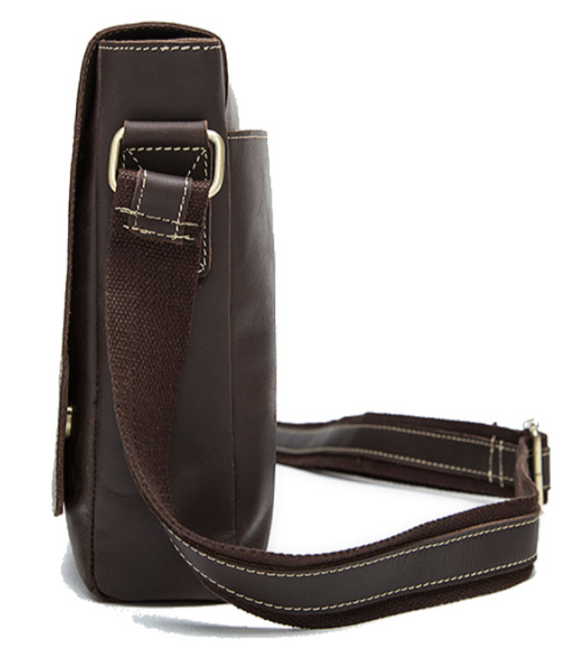 Men's horizontal shoulder bag Vintage 20007 Brown