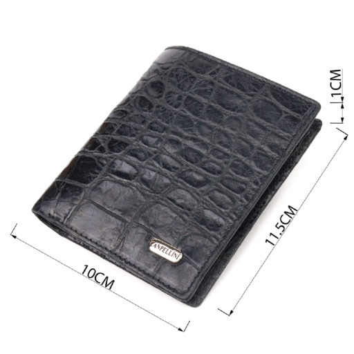 Оригінальне чоловіче портмоне з натуральної фактурної шкіри CANPELLINI 21502 Чорне