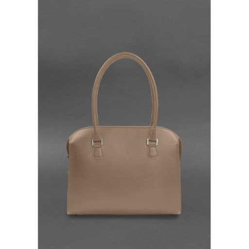 Жіноча шкіряна сумка Business світло-бежевий Краст