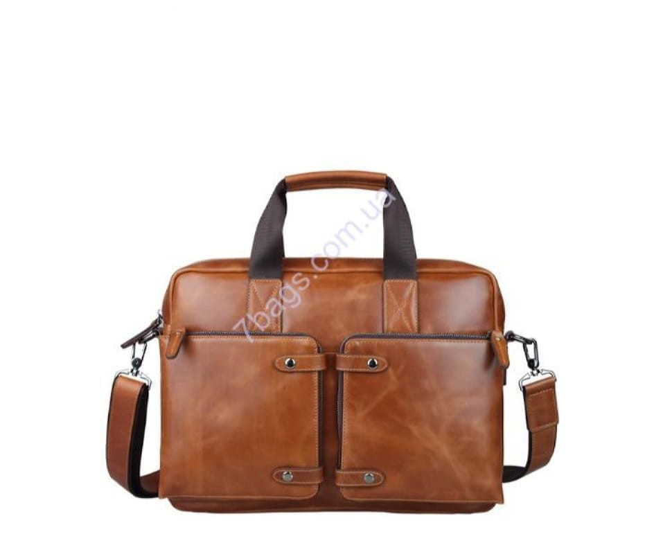 Стильний чоловічий портфель, сумка з натуральної шкіри tiding 10893