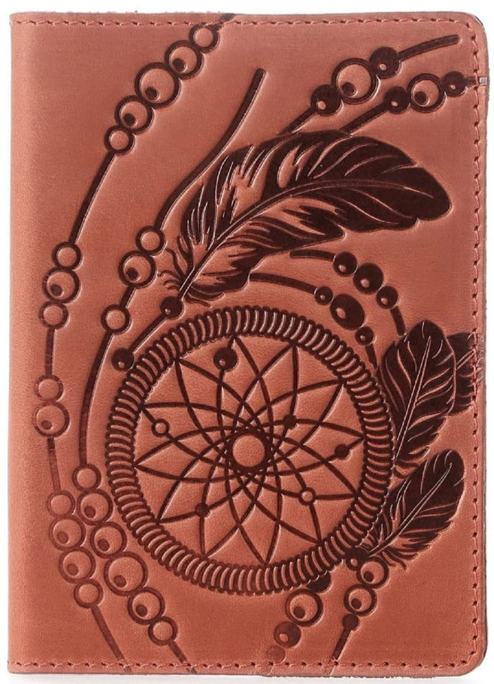 Ексклюзивна обкладинка для паспорта з вінтажній шкіри SHVIGEL 13792 Червона