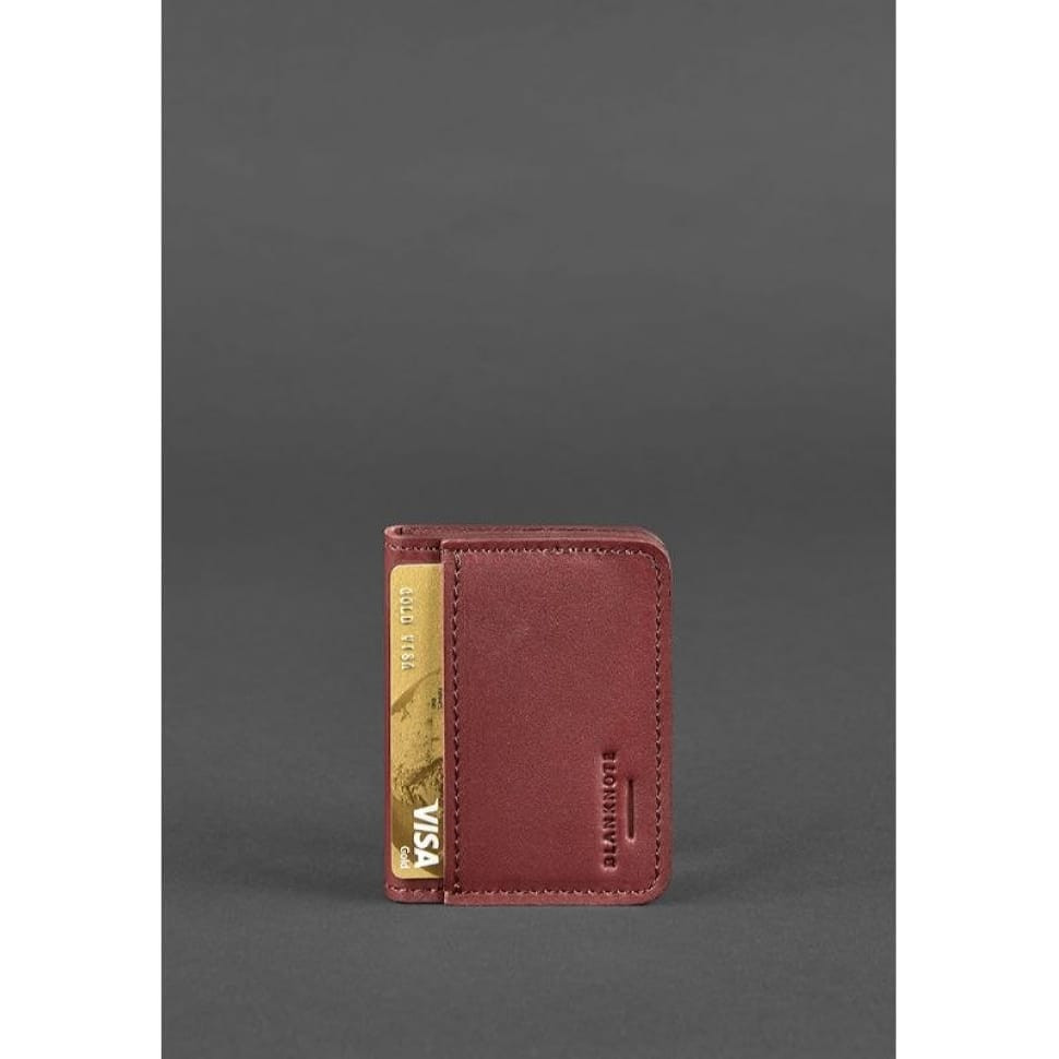 Жіноча шкіряна обкладинка для ID-паспорта та водійських прав 4.0 бордова