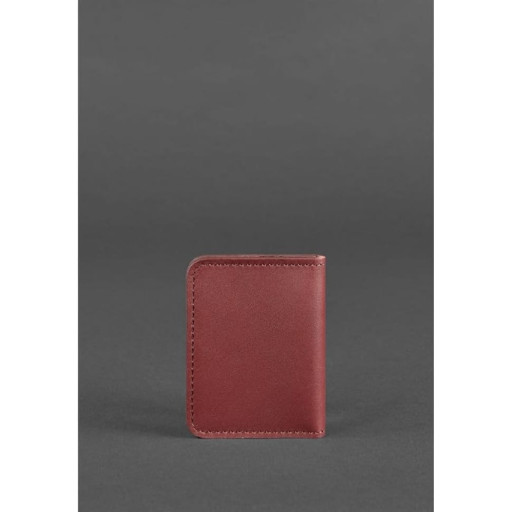 Жіноча шкіряна обкладинка для ID-паспорта та водійських прав 4.0 бордова