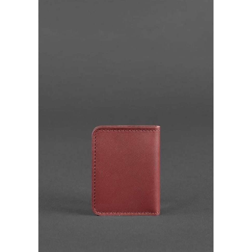 Жіноча шкіряна обкладинка для ID-паспорта та водійських прав 4.0 бордова