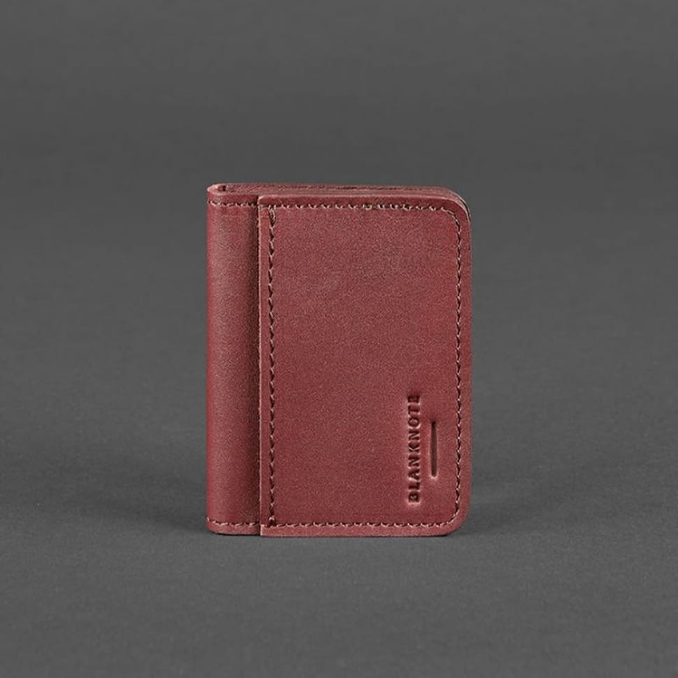 Жіноча шкіряна обкладинка для ID-паспорта та водійських прав 4.0 бордова