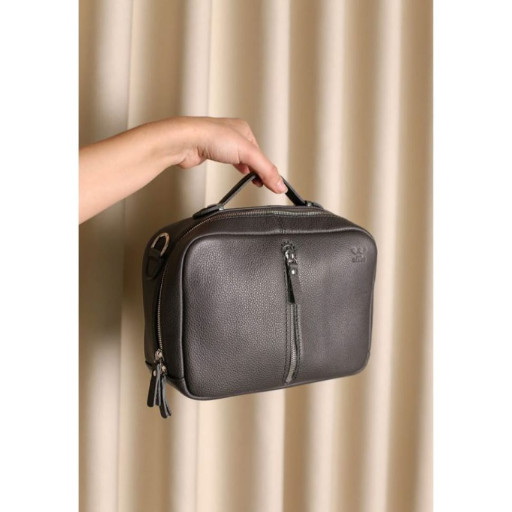 Жіноча шкіряна сумка Avenue чорна флотар