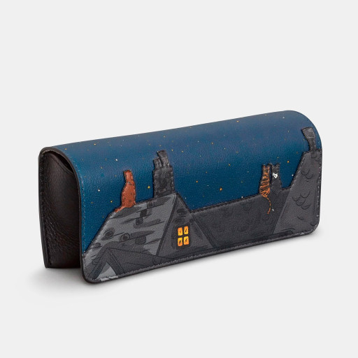 Шкіряний чохол для окулярів Yoshi Y4308 (Stargazing Cats)