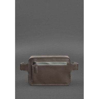 Dropbag Mini Leather Fanny Pack Dark Beige