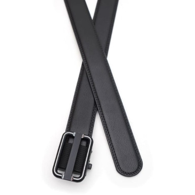 Кожаный ремень с автоматической пряжкой V1GKX22-black