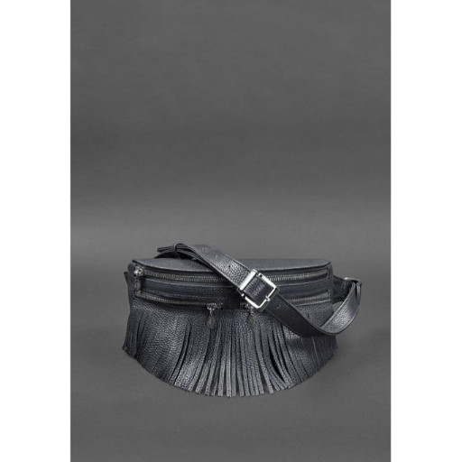 Шкіряна сумка на пояс Spirit темно-синя