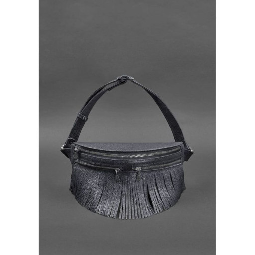 Шкіряна сумка на пояс Spirit темно-синя