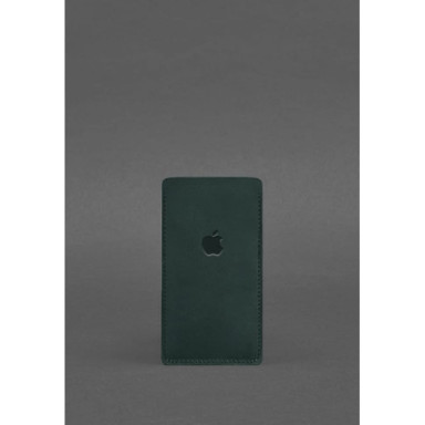 Кожаный чехол для iPhone 13 Зеленый Crazy Horse