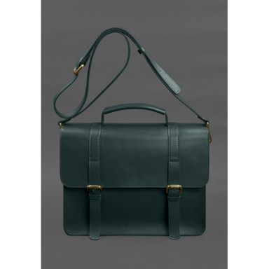 Leather Porte Briefcase Green