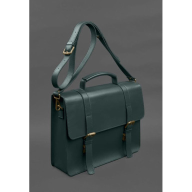 Leather Porte Briefcase Green