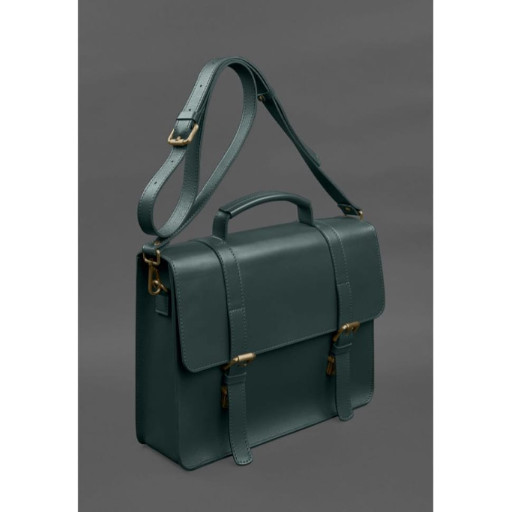 Шкіряна сумка-портфель Porte зелений