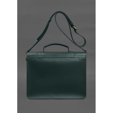 Leather Porte Briefcase Green