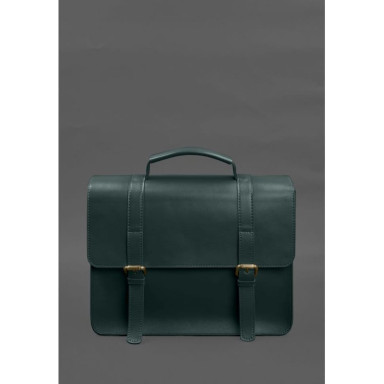 Leather Porte Briefcase Green