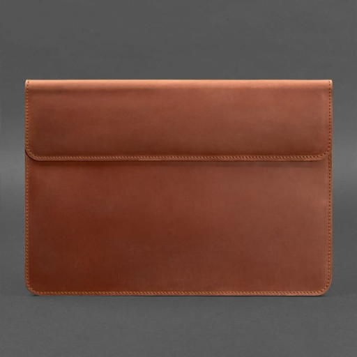 Шкіряний чохол-конверт на магнітах для MacBook Pro 13 '' Світло-коричневий