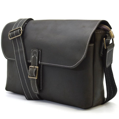 Crazy horse leather messenger bag, shoulder bag TARWA, RC-7084-3md