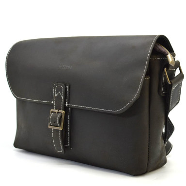 Crazy horse leather messenger bag, shoulder bag TARWA, RC-7084-3md