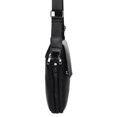 Men's leather shoulder bag Keizer K13508-black
