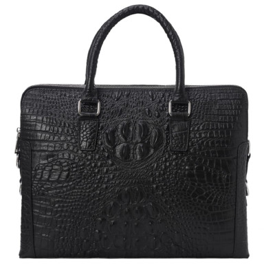 Портфель мягкий кожаный BUFFALO BAGS M17623A черный кроко