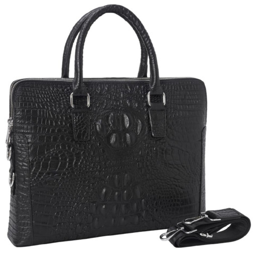 М'який портфель шкіряний BUFFALO BAGS M17623A чорний кроко