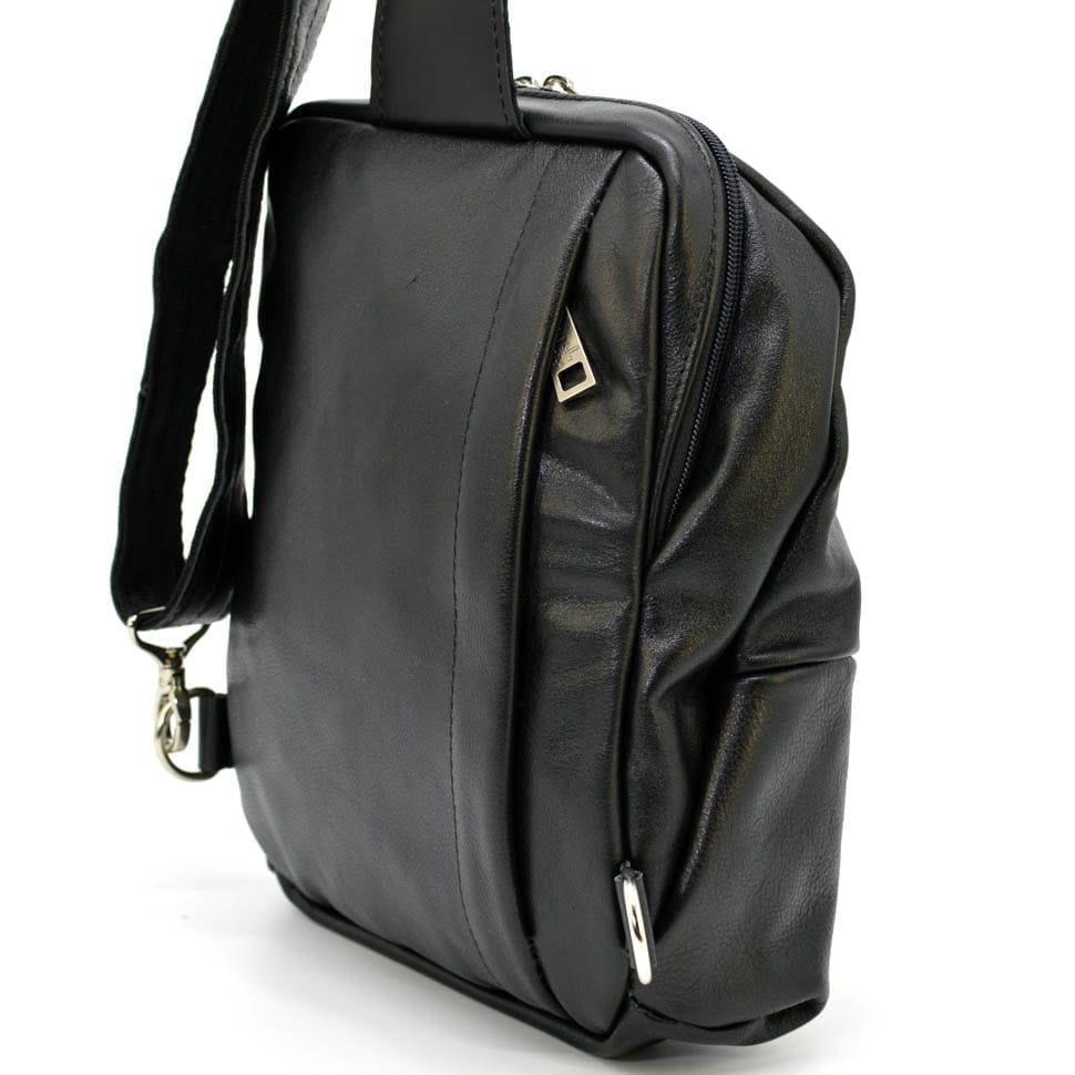 Mens leather sling, backpack over one shoulder TARWA GA-1905-3md