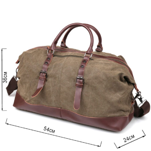 Дорожня сумка текстильна велика Vintage 20167 Зелена