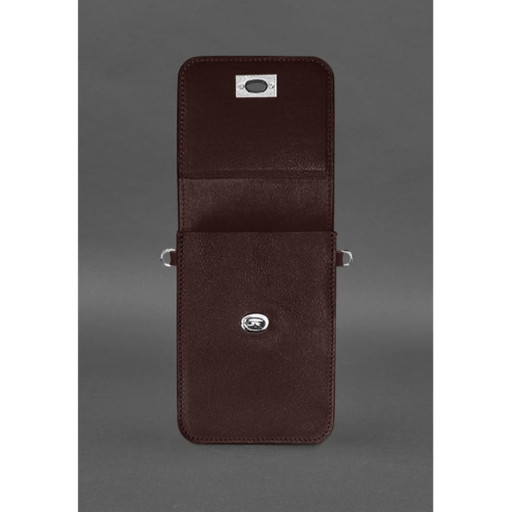 Шкіряна сумка для телефону Tina Бордова