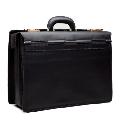 Pratesi BNE388 - Briefcase Lorenzo Il Magnifico in cow leather Bruce Black