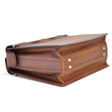 Pratesi BNE388 - Briefcase Lorenzo Il Magnifico in cow leather Bruce Black
