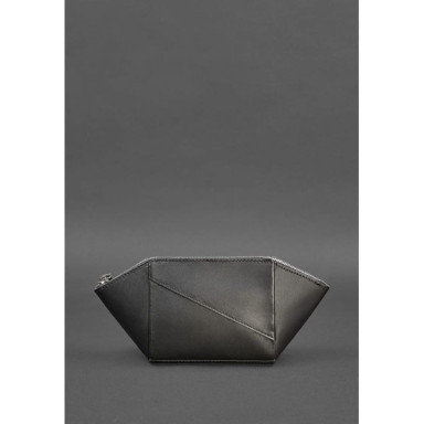 Womens black leather cosmetic bag Krust