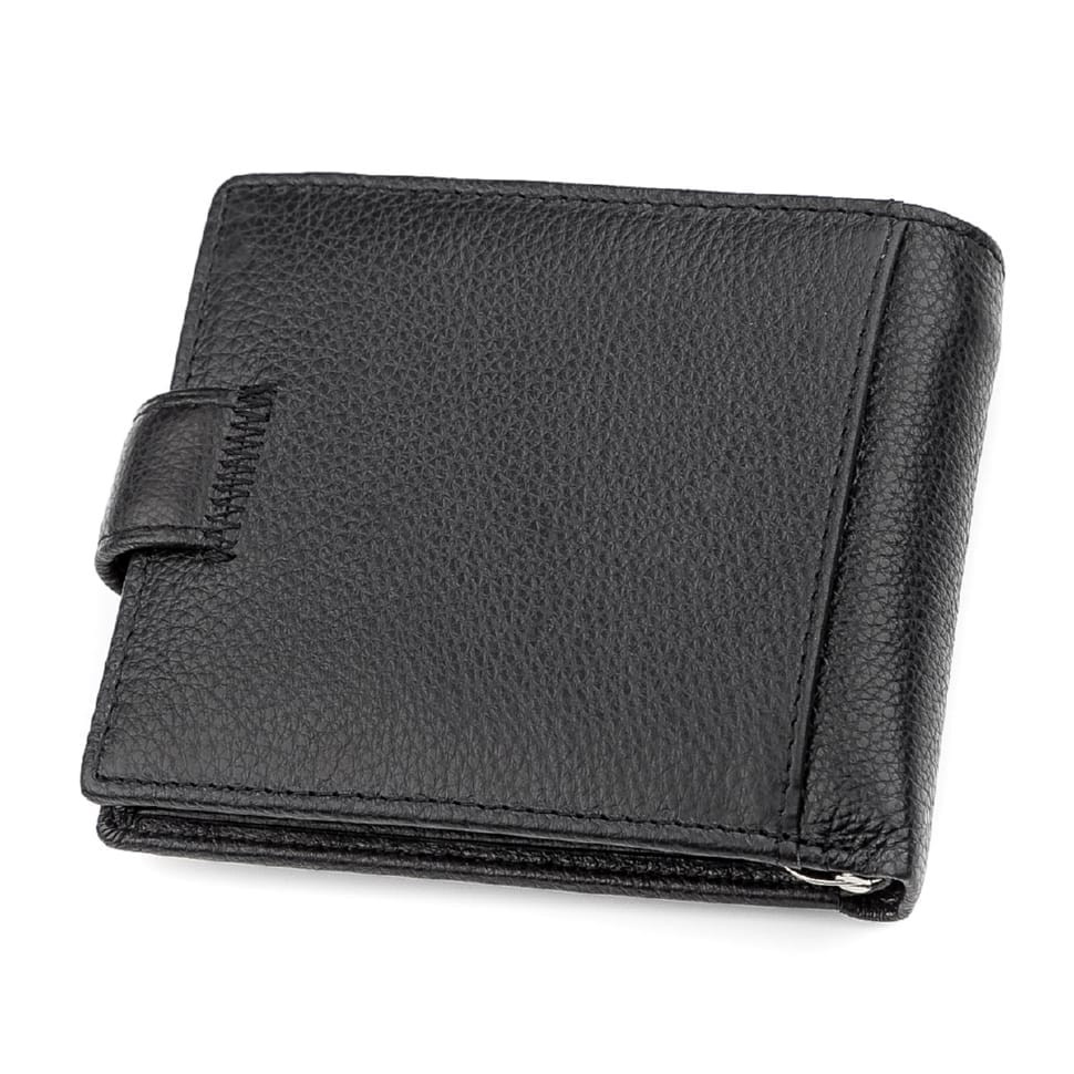 Мужской кошелек ST Leather 18309 (ST113-1) с зажимом для денег Черный