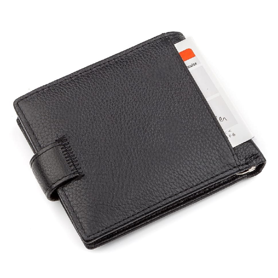 Мужской кошелек ST Leather 18309 (ST113-1) с зажимом для денег Черный