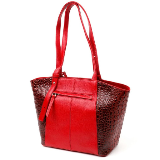 Ділова сумка з ручками KARYA 20875 шкіряна Червоний