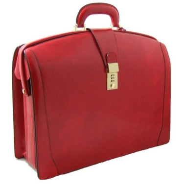 Pratesi RCL120/B - Brunelleschi Big Briefcase for Laptop in cow leather Radica Cherry