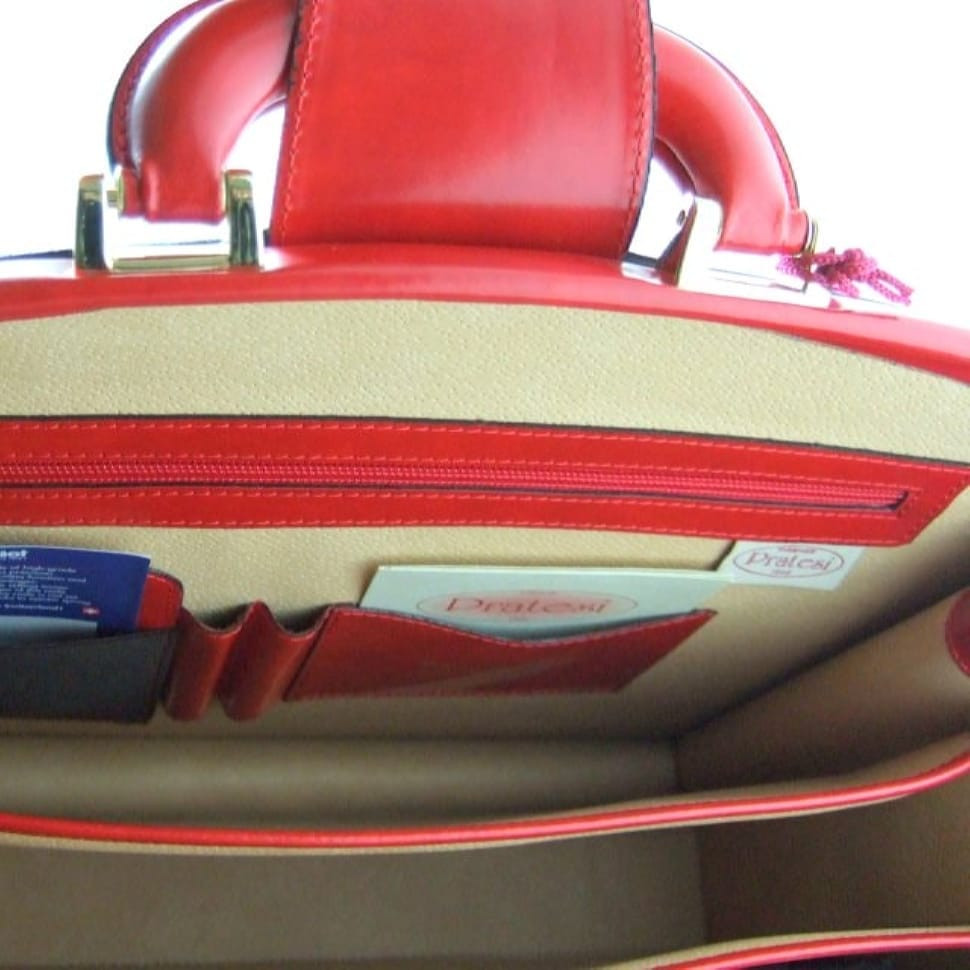 Pratesi RCL120/B - Brunelleschi Big Briefcase for Laptop in cow leather Radica Cherry