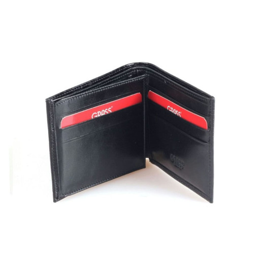 Шкіряне портмоне GRASS 323-32 чорний лазер