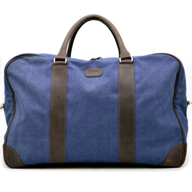 Travel bag made of canvas fabric with elements of genuine leather RK-6827-4lx brand TARWA