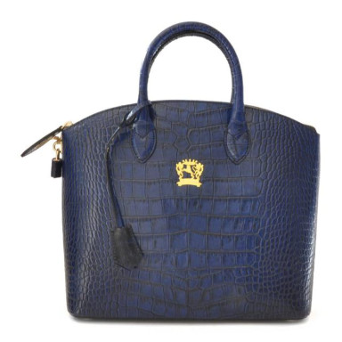 Pratesi KBL348 - Versilia Big King Woman Bag in cow leather King Blue