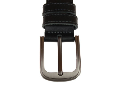 Ремінь чоловічий шкіряний джинсовий одна строчка SULLIVAN RMK-42 (7.5) 115-150 см чорний