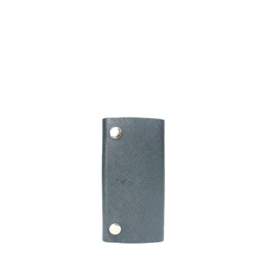 Leather key holder Key Keeper blue saffiano